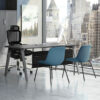 OfficeSource | Willow | Mid Back Guest Chair with Black Leg Base - Image 9