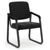 OfficeSource | Value Collection | Sled Base Guest Chair with Antimicrobial Vinyl Upholstery and Black Frame - Image 2
