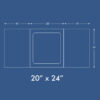 OfficeSource | SafeGuard Barrier | All Plastic Tri-Fold Screen w/Window and Clear Side Panels - 20'' x 24'' Window - Image 2