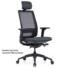 OfficeSource | Palma | High Back, Ribbed Mesh Task Chair & Headrest - Image 3