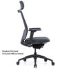 OfficeSource | Palma | High Back, Ribbed Mesh Task Chair & Headrest - Image 7