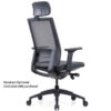 OfficeSource | Palma | High Back, Ribbed Mesh Task Chair & Headrest - Image 11