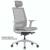 OfficeSource | Palma | High Back, Ribbed Mesh Task Chair & Headrest - Image 4