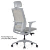 OfficeSource | Palma | High Back, Ribbed Mesh Task Chair & Headrest - Image 12