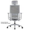 OfficeSource | Palma | High Back, Ribbed Mesh Task Chair & Headrest - Image 16