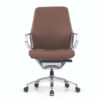 OfficeSource | Veneto | Executive Mid-Back Chair with Polished Aluminum Frame - Image 7