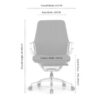 OfficeSource | Veneto | Executive Mid-Back Chair with Polished Aluminum Frame - Image 10