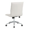 OfficeSource | Ridge | Executive Mid Back Armless, Ribbed Back Task Chair  w/Chrome Base - Image 5