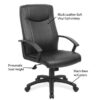 OfficeSource Advantage Collection Executive High Back with Black Frame - Image 2