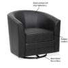 OfficeSource | Round | Swivel Club Chair - Image 6