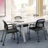 OfficeSource | Parson | Micro Mesh Back Side Chair with Arms - Fabric - Image 18