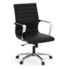 OfficeSource | Tre Lite Collection | Executive Mid Back Chair with Chrome Frame - Image 2