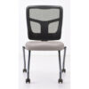 OfficeSource CoolMesh Collection Armless Nesting Chair with Titanium Gray Frame - Image 9