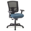 OfficeSource | CoolMesh Pro Collection | Mesh Back Task Chair with Antimicrobial Upholstered Seat, Adjustable Arms and Black Frame - Image 4