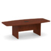 OfficeSource | OS Conference Tables | Boat Shaped Conference Table with Slab Base - 95'' - Image 3