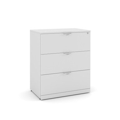 OfficeSource | OS Laminate Lateral Files | 3 Drawer Lateral File Cabinet - Image 4