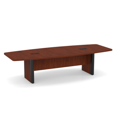 OfficeSource | OS Conference Tables | Boat Shaped Conference Table with Elliptical Base - 10' - Image 2