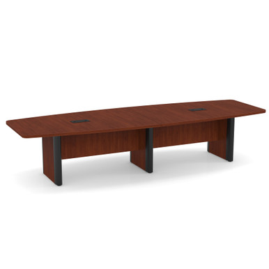 OfficeSource | OS Conference Tables | Boat Shaped Conference Table with Elliptical Base - Image 2