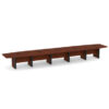OfficeSource | OS Laminate Conference Tables | Expandable Boat Shaped Conference Table with Elliptical Base - 21.8' - Image 2