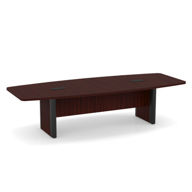 OfficeSource | OS Conference Tables | Boat Shaped Conference Table with Elliptical Base - 10' - Image 4