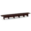 OfficeSource | OS Laminate Conference Tables | Expandable Boat Shaped Conference Table with Elliptical Base - 21.8' - Image 4