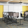 OfficeSource | SafeGuard Barrier Collection | Clear Acrylic and Laminate Two Tier Shield with Foot - Image 2