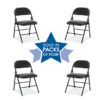 OfficeSource Steel Folding Chairs Steel Folding Chair with Padded Seat and Back - Image 2