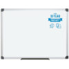 OfficeSource ViZual Collection Magnetic Steel Board with Aluminum Frame - 48'' x 96'' - Image 2