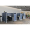 OfficeSource Fuse Collection Fabric and Tempered Crystal Panel - 36'' x 67'' - Image 2