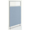 OfficeSource Fuse Collection Fabric and Tempered Crystal Panel - 36'' x 67''