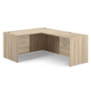 OfficeSource OS Laminate Collection Double 3/4 Pedestal ''L'' Desk - 60'' x 30'' - Image 9