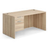 OfficeSource OS Laminate Collection Single 3/4 Pedestal Desk - 60'' x 30'' - Image 9