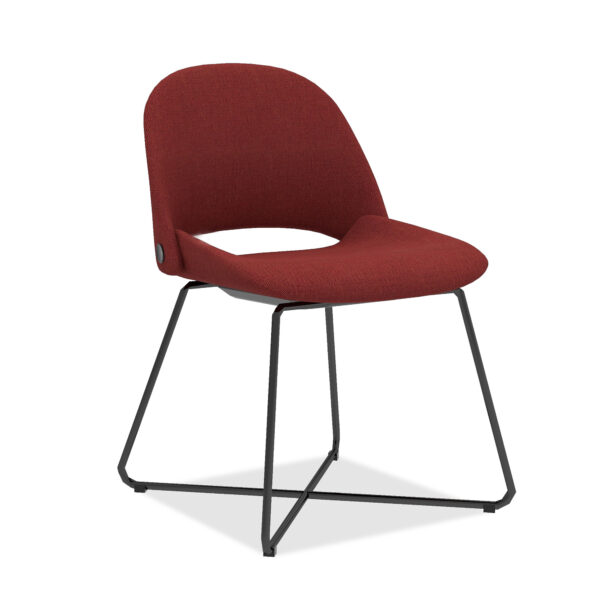 OfficeSource | Jola | Fabric Guest Chair with Black Metal Base - Set of 2 - Image 9