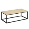 OfficeSource | Lenox | 24'' x 48'' Rectangular  Quartz Top Coffee Table with Black Metal Base - Image 15