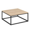 OfficeSource | Lenox | 36'' Square Quartz Top Coffee Table with Black Metal Base - Image 12