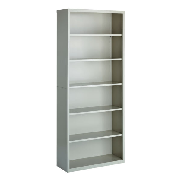 OfficeSource Steel Bookcase Collection 6 Shelf Metal Bookcase, 82'' High - Image 10