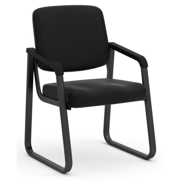 OfficeSource | Value Collection | Sled Base Guest Chair with Antimicrobial Vinyl Upholstery and Black Frame - Image 12