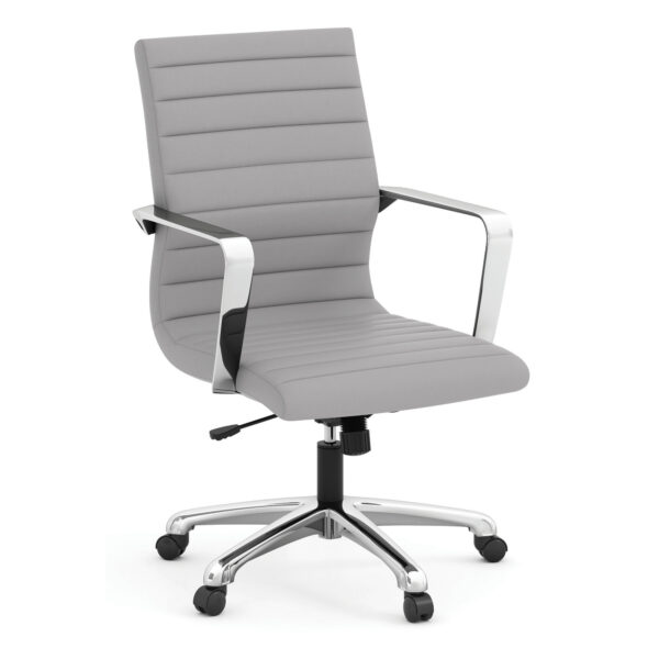 OfficeSource | Tre Lite Collection | Executive Mid Back Chair with Chrome Frame - Image 11