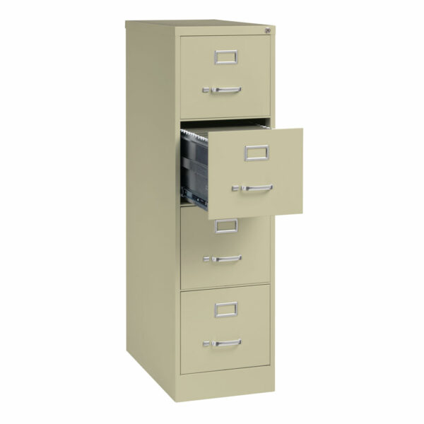 OfficeSource Steel Vertical File Collection 4 Drawer Vertical File Cabinet, 25'' Deep, Letter - Image 7