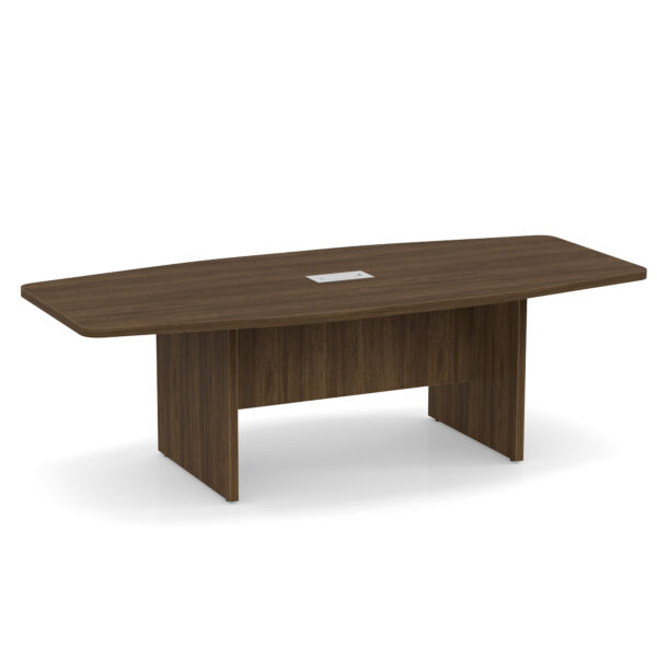 OfficeSource | OS Conference Tables | Boat Shaped Conference Table with Slab Base - 95'' - Image 9
