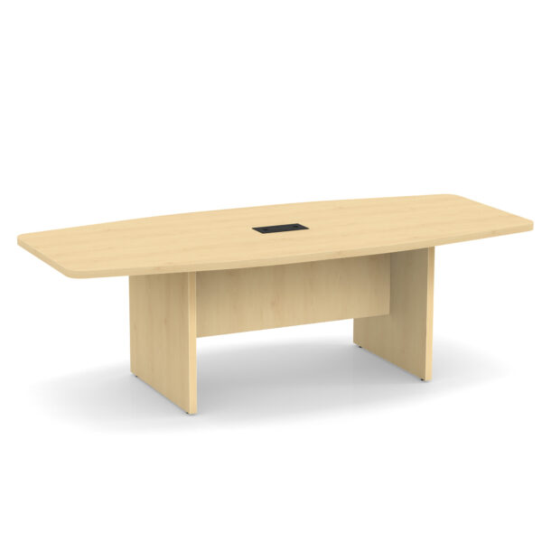 OfficeSource | OS Conference Tables | Boat Shaped Conference Table with Slab Base - 95'' - Image 9