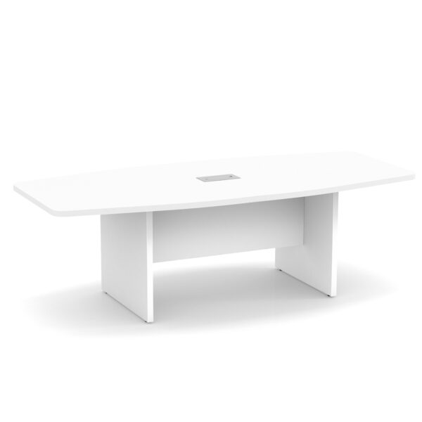 OfficeSource | OS Conference Tables | Boat Shaped Conference Table with Slab Base - 95'' - Image 9