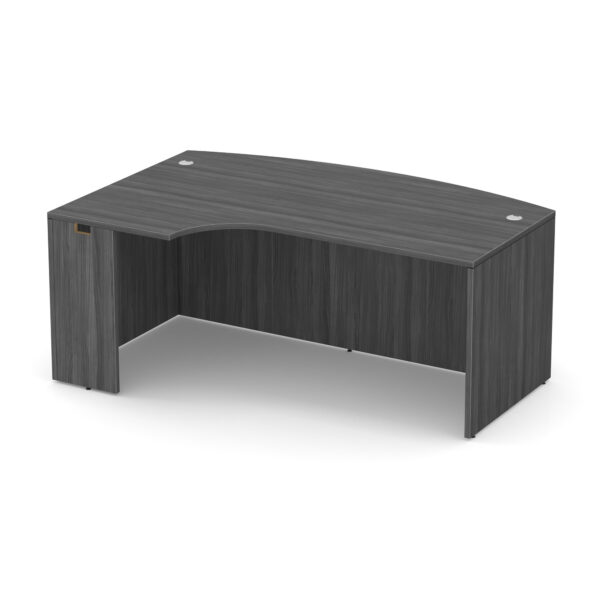OfficeSource | OS Laminate | Bow Front Desk Shell with Left Corner Extension - Image 25