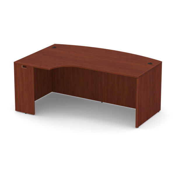 OfficeSource | OS Laminate | Bow Front Desk Shell with Left Corner Extension - Image 25