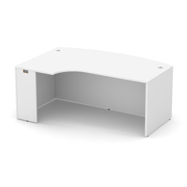 OfficeSource | OS Laminate | Bow Front Desk Shell with Left Corner Extension - Image 25