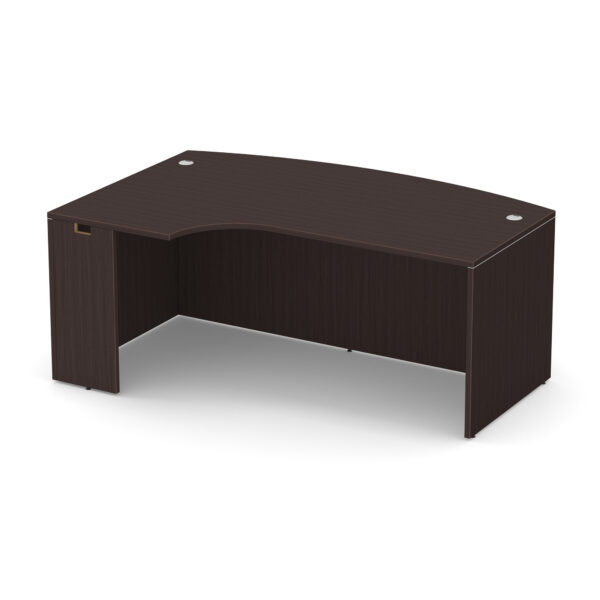 OfficeSource | OS Laminate | Bow Front Desk Shell with Left Corner Extension - Image 25