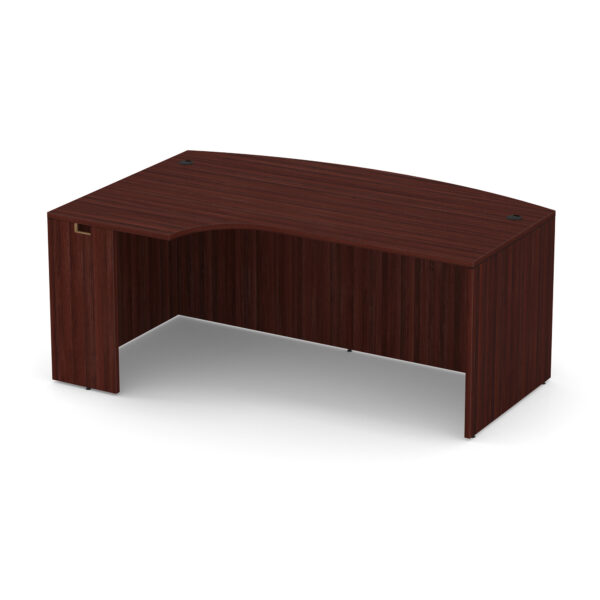 OfficeSource | OS Laminate | Bow Front Desk Shell with Left Corner Extension - Image 25