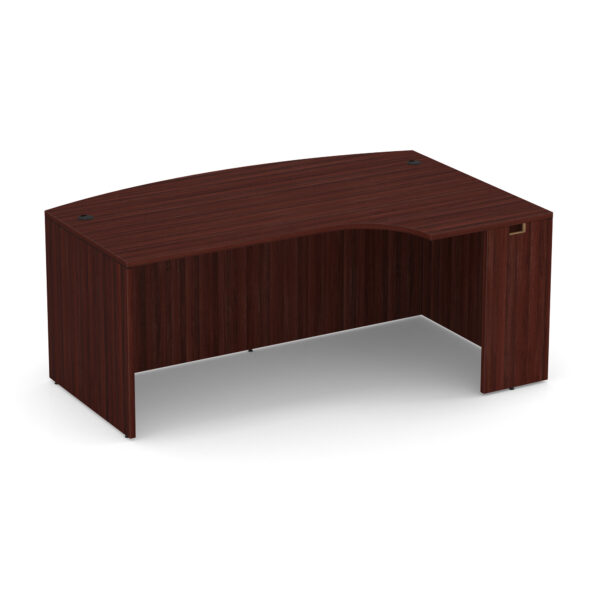 OfficeSource | OS Laminate | Bow Front Desk Shell with Right Corner Extension - Image 26