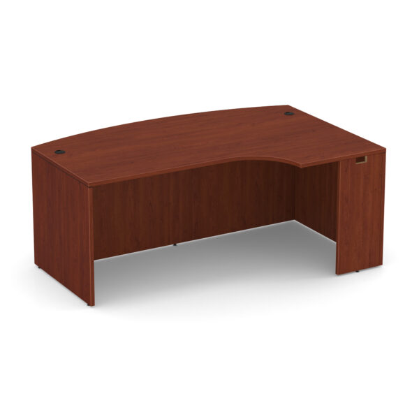 OfficeSource | OS Laminate | Bow Front Desk Shell with Right Corner Extension - Image 26