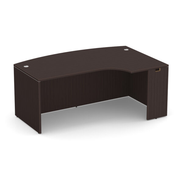 OfficeSource | OS Laminate | Bow Front Desk Shell with Right Corner Extension - Image 26